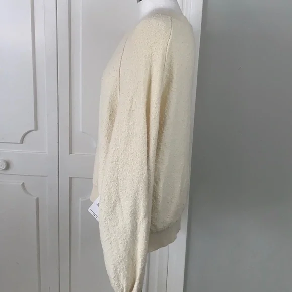 FREE PEOPLE Found My Friend Pullover Oversized Sweater in Ivory - Medium NWT